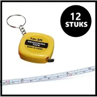 Base Toys Sleutelhanger - Rolmaat 1mtr. - 12 stuks