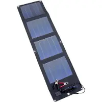 Powerplus - Flexibel Zonnepaneel Met Klemkabel - Zonnepanelen - Accu