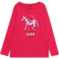 Blue Seven Shirtje Blueseven Pailletjespaard Kids & Kind Meisjes Roze - Maat: 110