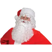 Amscan accessoiresset kerstman heren synthetisch wit 2-delig