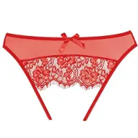 Allure Lingerie Adore Exposé Panty Open Kruis - Rood