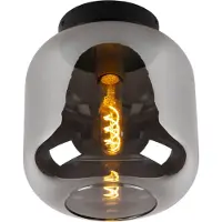 Lucide JOANET - Plafonnière (Plafondlamp) - Ø 25 cm - 1xE27 - Fumé