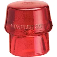 HALDER Kunststofhamerkop | hoofd-d. 50 mm | plastic rood hard | 1 stuk - 3206.050 3206.050