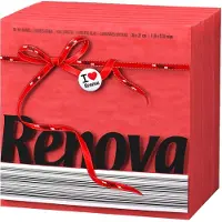 Renova Papieren servetten Red Label, rood, 2 x 70 stuks