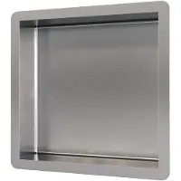 Brauer Inbouwnis 30x30cm RVS geborsteld