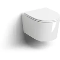 Clou InBe 1 wandtoilet, met toiletzitting, versie 48 cm, wit ker.