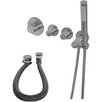 Brauer Chrome Edition inbouw badkraan met badvulcombinatie en staafhanddouche chroom