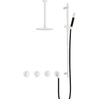 Hotbath Cobber IBS70 inbouwdouche met 30cm plafondbuis en glijstang wit mat