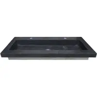 Wiesbaden Raw wastafel enkel met 2 kraangaten 120x46x5 cm hardsteen gezoet