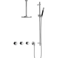 Hotbath Cobber IBS70 inbouwdouche met 30cm plafondbuis en glijstang chroom