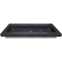 Wiesbaden Raw wastafel enkel zonder kraangat 120x46x5 cm hardsteen gezoet