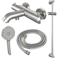 Brauer Brushed Edition thermostatische badkraan RVS geborsteld PVD set 2