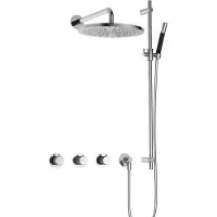 Hotbath Cobber X IBSX70 inbouwdouche met 30cm hoofddouche en glijstang chroom