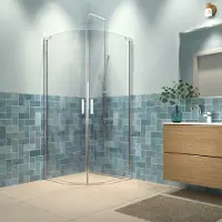 Sealskin - Douche Hoekinstap Inc 100 X 200cm - Chroom Profiel - 8 Mm Helder Glas