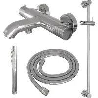 Brauer Chrome Carving thermostatische badkraan chroom set 1