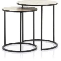 Furnilux Setto brass –bijzet tafels small set van 2 - zwart
