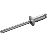 Goebel - 500 x Blindklinknagels (Ø x L) 4,8 x 16 mm - Alu Aluminium AlMG 2,5 / Alu Aluminium - Vlakke kop - STANDARD - 7070548160 - ISO15981 - Popnagel