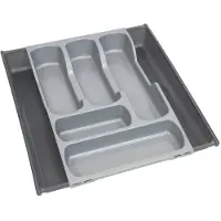Curver Bestekbak - 5 vaks - Uitschuifbaar naar 7 vaks - 42x30/52x6 cm