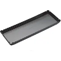 Masterclass Rechthoekige geribbelde bakvorm met losse bodem, 36cm x 13cm - Masterclass