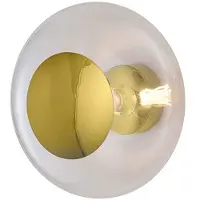 Ebb & Flow Horizon Plafond- / Wandlamp Ø: 36 cm | Shiny Gold | Clear E27 IP20
