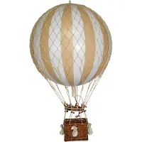 Authentic Models - Luchtballon Royal Aero - Luchtballon decoratie - Kinderkamer decoratie - Wit/Ivoor - Ø 32cm