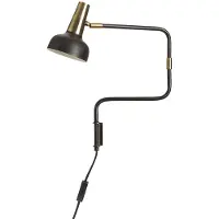 Co Bankeryd Ray wandlamp zwart-messing