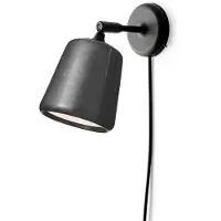 New Works Materiaal wandlamp Black marble