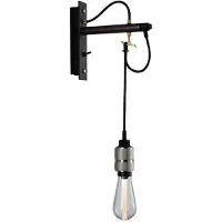 Buster + Punch Wandlamp Hooked wall nude, dimbaar, zwart, Woon-/ Eetkamer, metaal, Modern, wandlamp