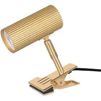 Globen Lighting Hubble klemlamp Geborsteld messing