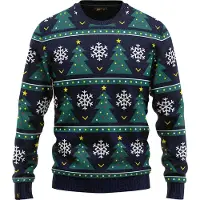 JAP Christmas JAP Foute kersttrui - Christmas tree - Kerstcadeau - Dames en heren - Kerst - S - Donkerblauw