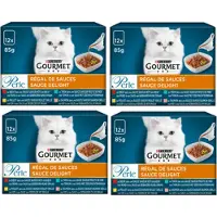Gourmet 4x - Perle Sauce Delight Vlees & Vis - Kattenvoer Natvoer - 12x85g