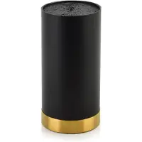 COOKINI by MONDEX Messenblok Basic Kitchen rond | kunststof zwart 11x11x22.5 cm messenblokken | NADUVI