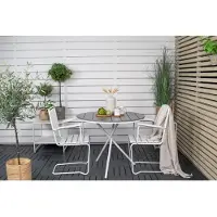 Venture Home Parma salontafel tuin Ø90cm grijs-wit.