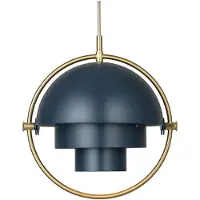 Gubi Multi-lite Hanglamp Ø25,5 Cm Messing / Middernachtblauw - Hanglampen Metaal Brass - 10074006