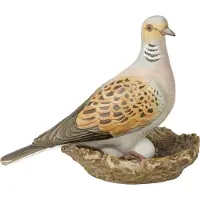 Goebel - Vogels | Decoratief beeld / figuur Vogel van het jaar 2020 - tortelduif | Porselein - 12cm