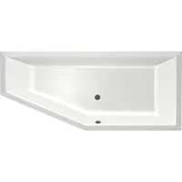 Xenz Society Compact hoekbad 180x80 cm rechts wit