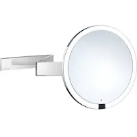Smedbo Uitschuifbare scheer/make-up spiegel rond led outline 20x38