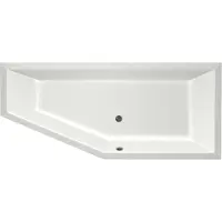Xenz Society Compact hoekbad 180x80 cm rechts mat wit