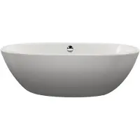 Xenz Britt vrijstaand bad - 190x94x60 - incl. sleuf overloop/afvoer - Acryl - wit glans 7004-01-S01