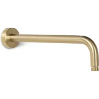 BLUE LABEL Brondby Douchearm 30cm - Geborsteld Goud PVD - Wandkraan - Messing - Kranen, Douchekranen, Hoofddouche Houders - 8711802074695 - Kranen, Douchekranen, Hoofddouche houders