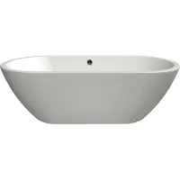 Xenz Rens 190x90x60 vrijstaand bad mat wit incl. waterval vulcombi mat wit