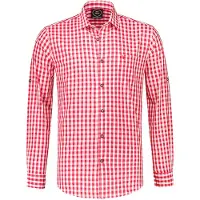 Coppens Rood-wit ruit blouse - 100% katoen - Carnavalskleding heren grote maten | Maat L
