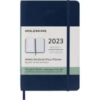 Moleskine 12 Maanden Agenda - 2023 - Wekelijks - Pocket - Zachte Kaft - Saffier Blauw