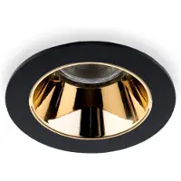 Groenovatie Inbouwspot Rond - Kantelbaar- Ø85mm - Zwart - Koper - GU10 Fitting