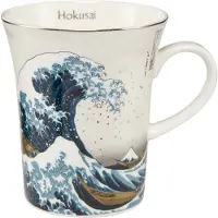 Goebel - Katsushika Hokusai | Koffie / Thee Mok De golf - zilver | Beker - porselein - 400ml
