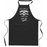 Mijncadeautje Awesome 40 year - 40 jaar cadeau - keukenschort - katoen - BBQ - verjaardag - zwart