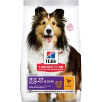 Hill's Pet Nutrition Adult Sensitive Stomach & Skin Medium met kip hondenvoer 2,5 kg