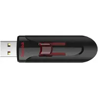 SanDisk Cruzer Glide 3.0 - USB Stick - 128GB - USB3.2/3.0 - Type-A - 100 MB/s - Zwart