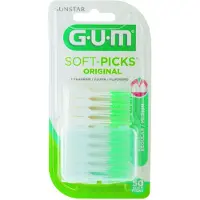 Gum Soft-Picks Original - Tandplakverwijderaar - 76 rubberen tips - (50 stuks)