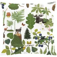 Arvidssons textil Skogsliv kussenhoes 47x47 cm Groen
